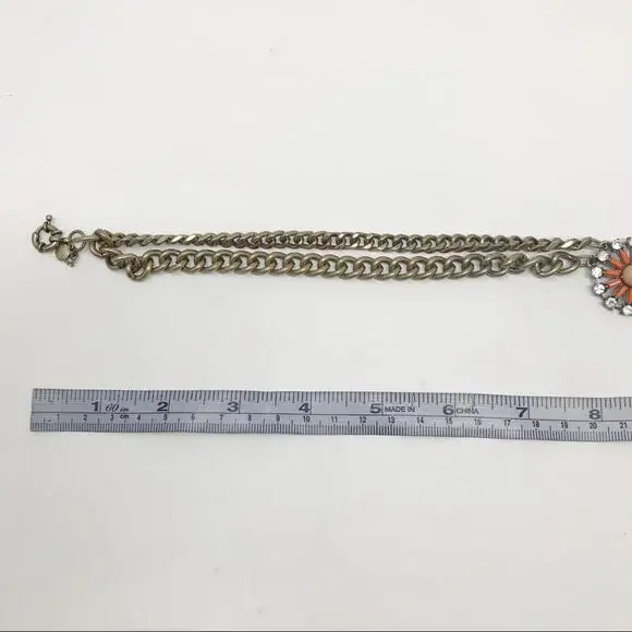 J. Crew Orange and Tan Statement Necklace - Picture 8 of 10